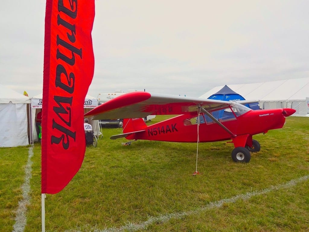 Bearhawk unveiled a new LSA that is built to the same standards as their 4-place E-AB kits. It uses engines from 65 to 100 hp and features an all metal wing. This one is powered by a rebuilt Continental 0-200A.