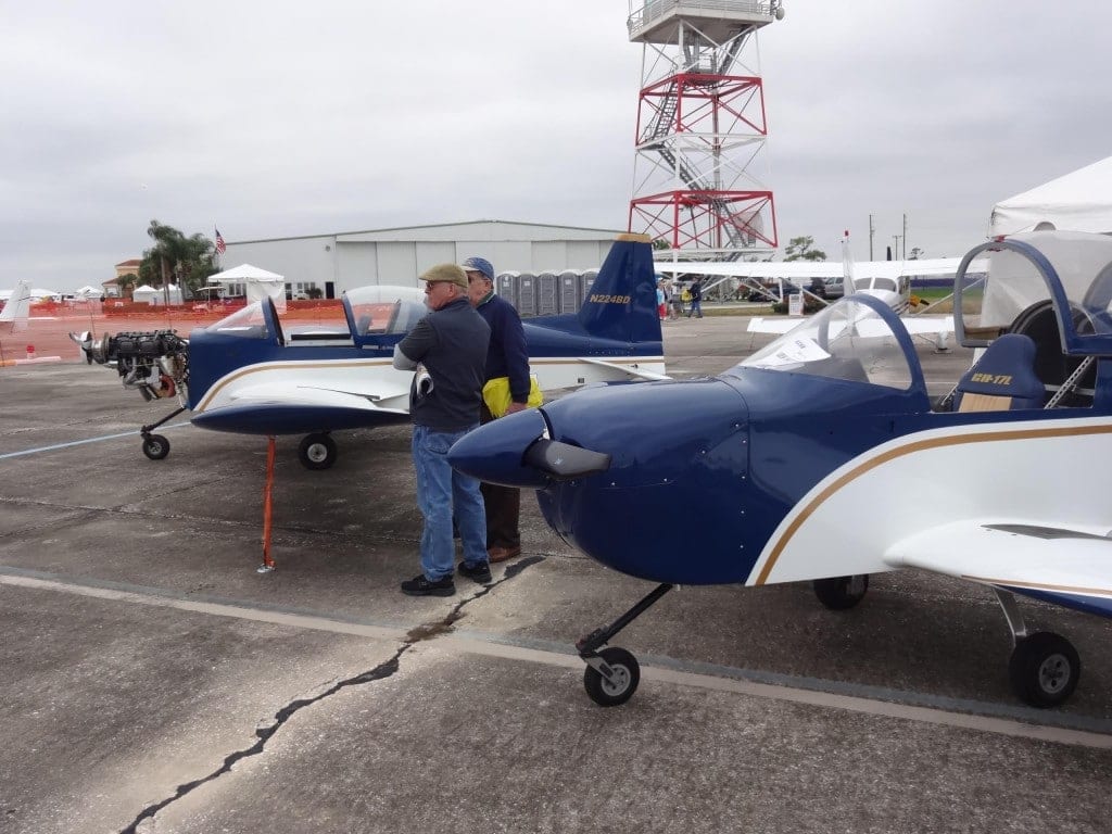 Attendees looked over the latest aircraft kits offered by Jim Bede, a name from the past in homebuilding.  Bede is moving manufacturing from Medina, Ohio, to Ft. Pierce, Florida. 