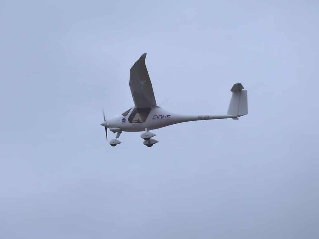 Pipistrel’s Sinus motor glider, powered by a Rotax 912 ULS, showed off its speed and 30:1 glide ratio. Fuel consumption at cruise is as low as 3gph. 