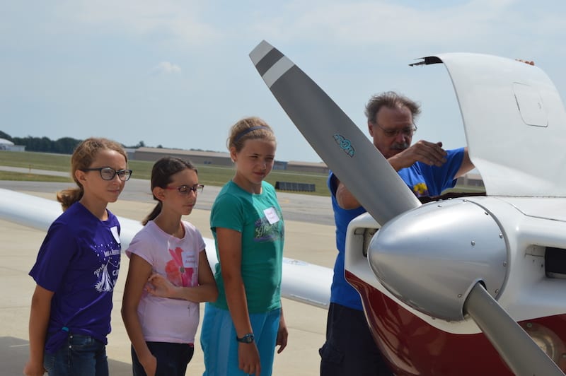 Neil Straub and some of the camp's students.