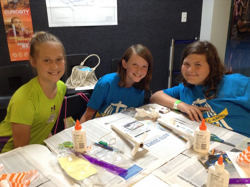 Building rockets at the Air Zoo.
