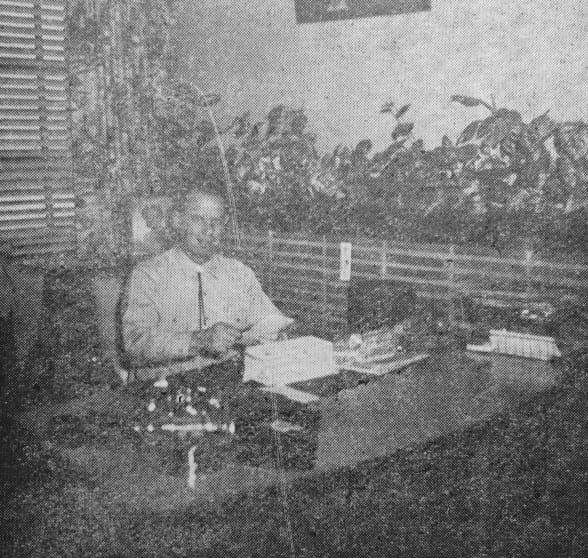 MEET J.E. DYER, president and general manager of Universal Aircraft Industries. A firm believer in the old adage that "Early to Rise Makes You Healthy, Wealthy and Wise", J.E. is always the first one in the plant each morning and usually busies himself with the day's mail that comes in at closing time each day. By this course of action he is able to keep in touch with all phases of the operation and has a general idea each day of the volume of business flowing across his desk since Univair is practically a one hundred percent mail business firm.