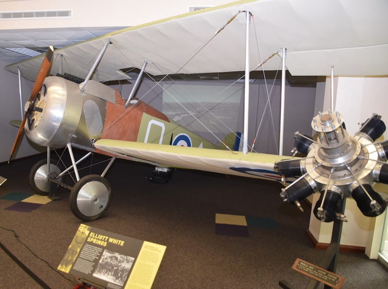 The replica Sopwith Camel World War I fighter biplane was built by area high school students to honor World War I flying ace Col. William White Springs of Fort Mill, S.C. 