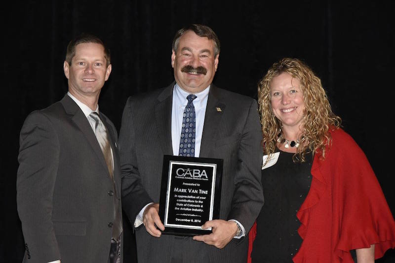 Chris Leach, CABA Chairman, Mark Van Tine and Kandi Spangler, CABA Vice Chairwoman