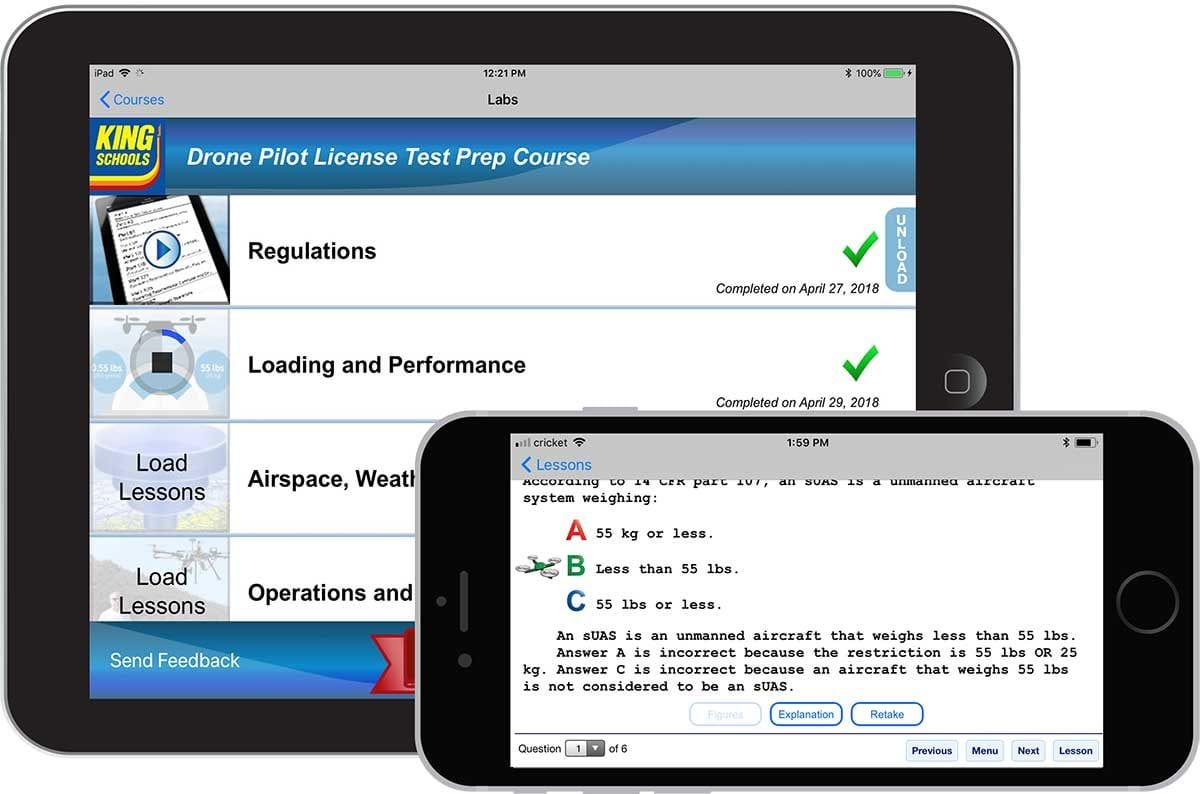 King Schools Drone Course Works Offline