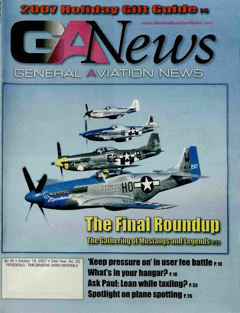 Cover of the October 19, 2007 edition of General Aviation News