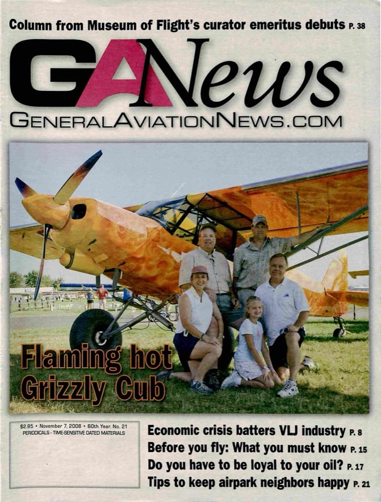 Cover of the November 7, 2008 edition of General Aviation News