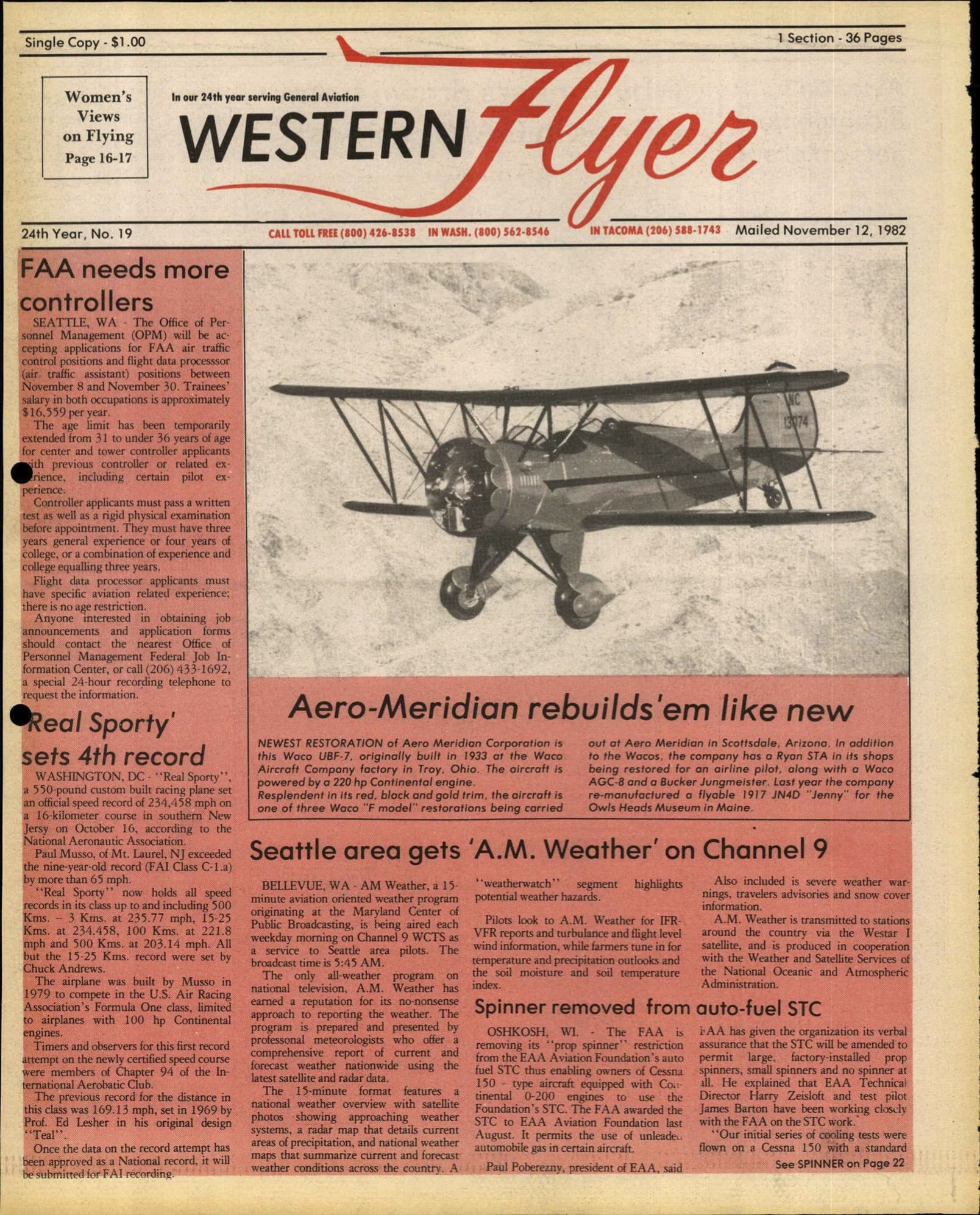 Cover of the November 12, 1982 edition of Western Flyer