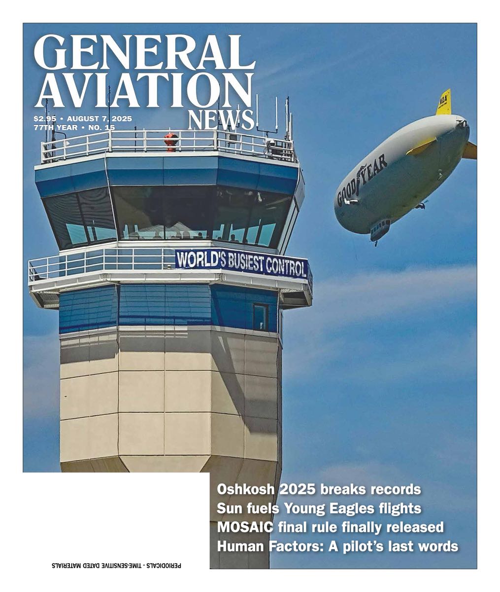 Cover of the August 7, 2025 edition of General Aviation News