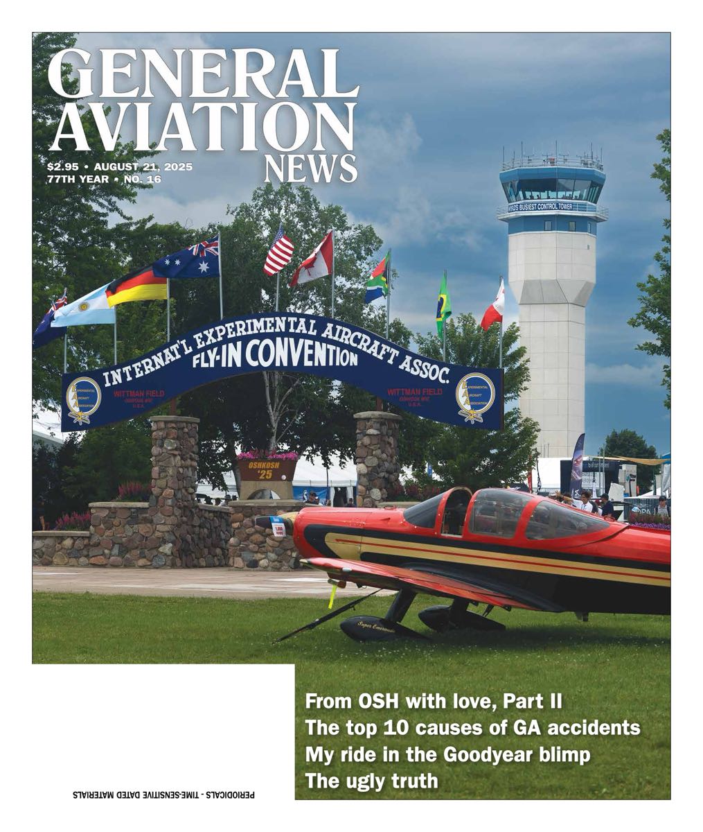 Cover of the August 21, 2025 edition of General Aviation News