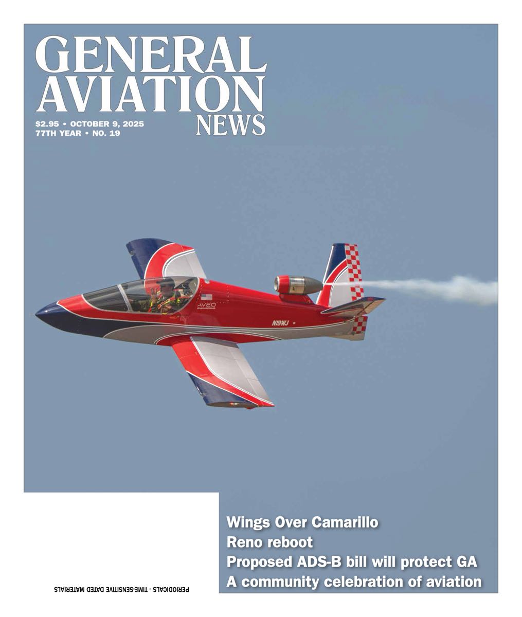 Cover of the October 9, 2025 edition of General Aviation News