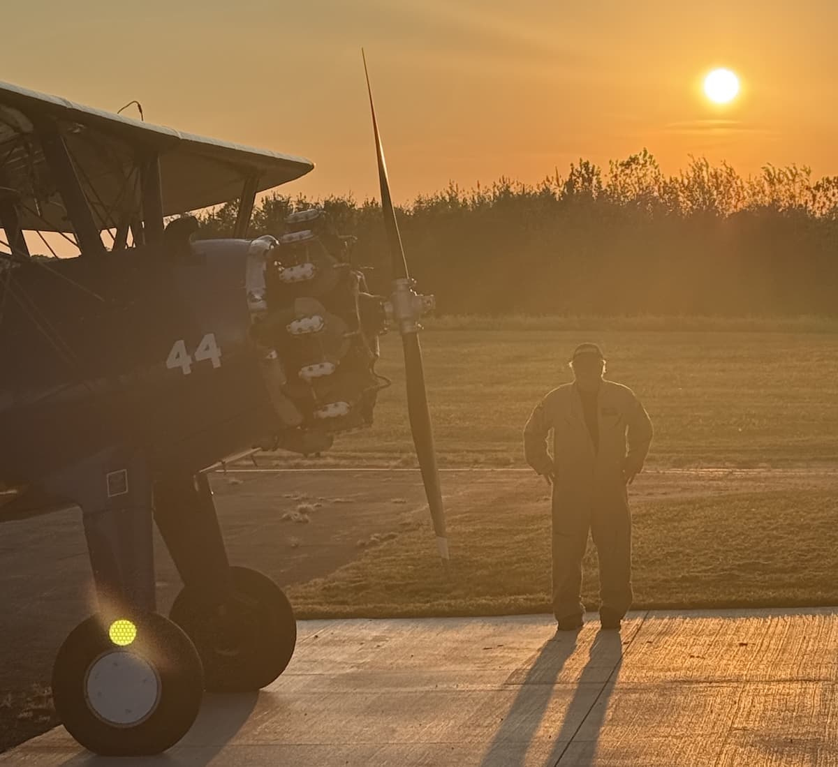 Commemorative Air Force Indianapolis Wing PT-17 Stearman biplane prepared for passenger flights in Norwalk, Ohio.