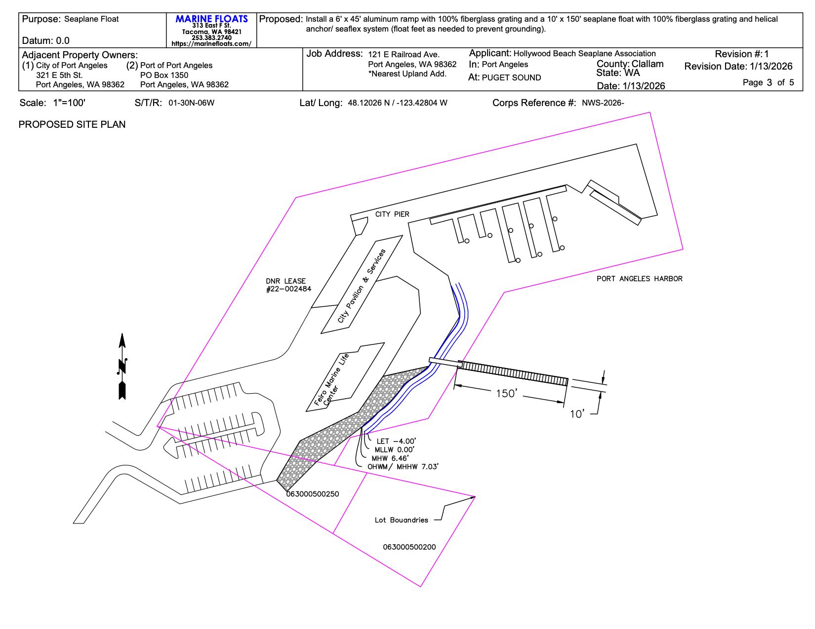 Hollywood Beach Seaplane Association proposed seaplane float ramp.