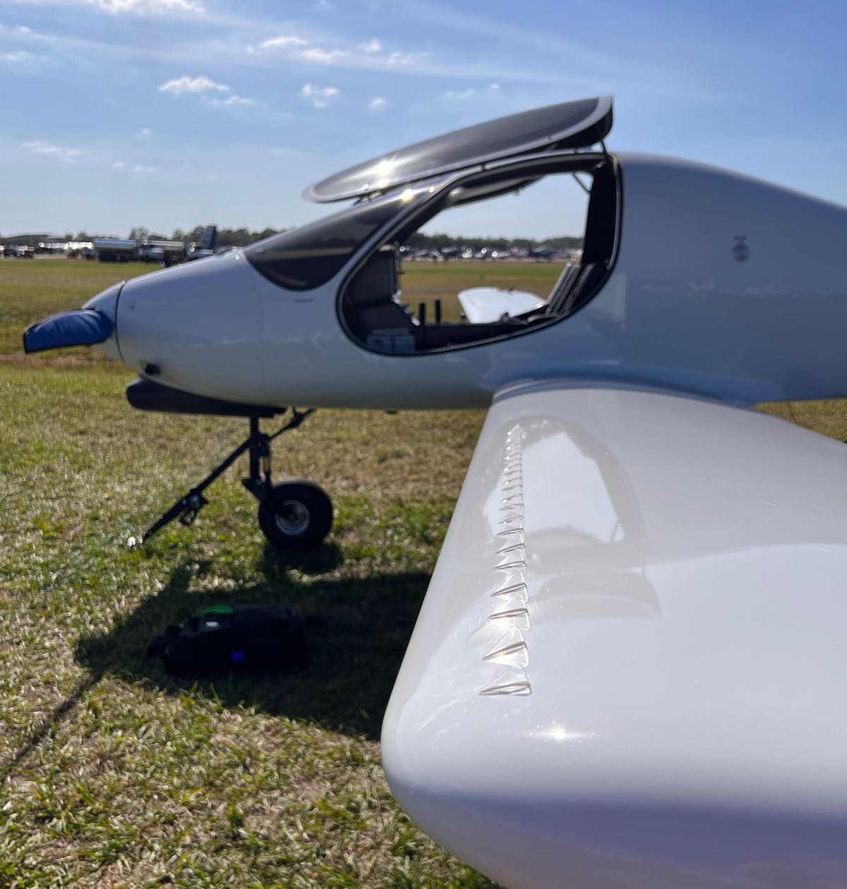 Gyrfalkn forward-swept carbon fiber wing design