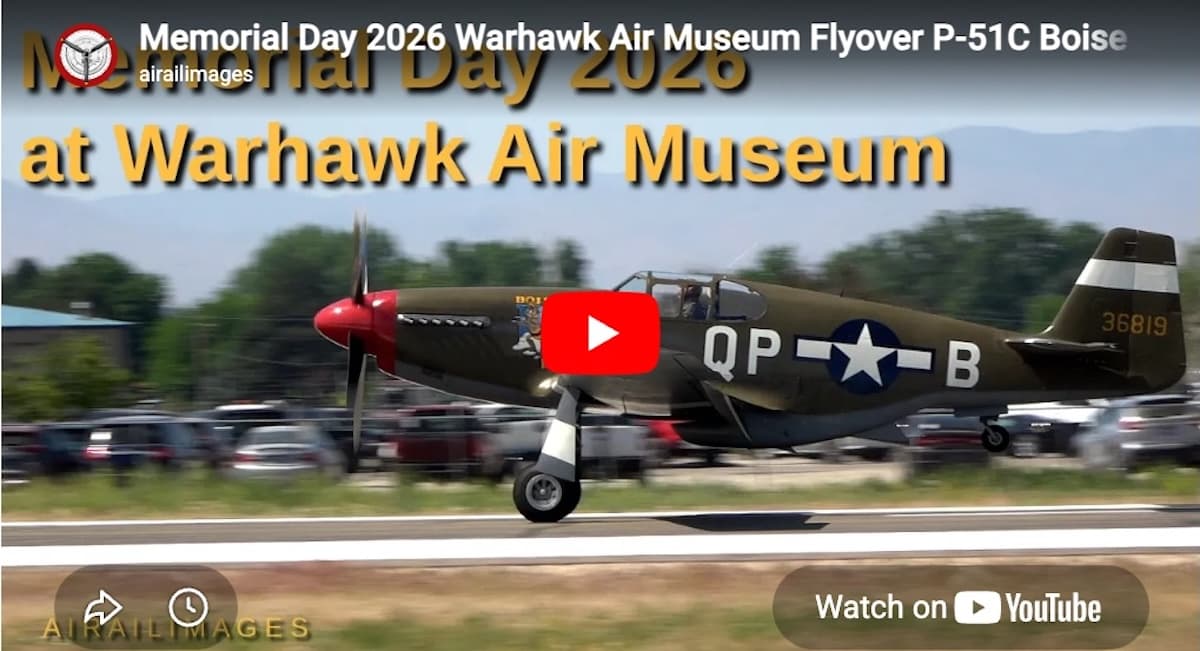 P-51 Mustang vintage fighters parked at the Warhawk Air Museum for the Memorial Day flyover.