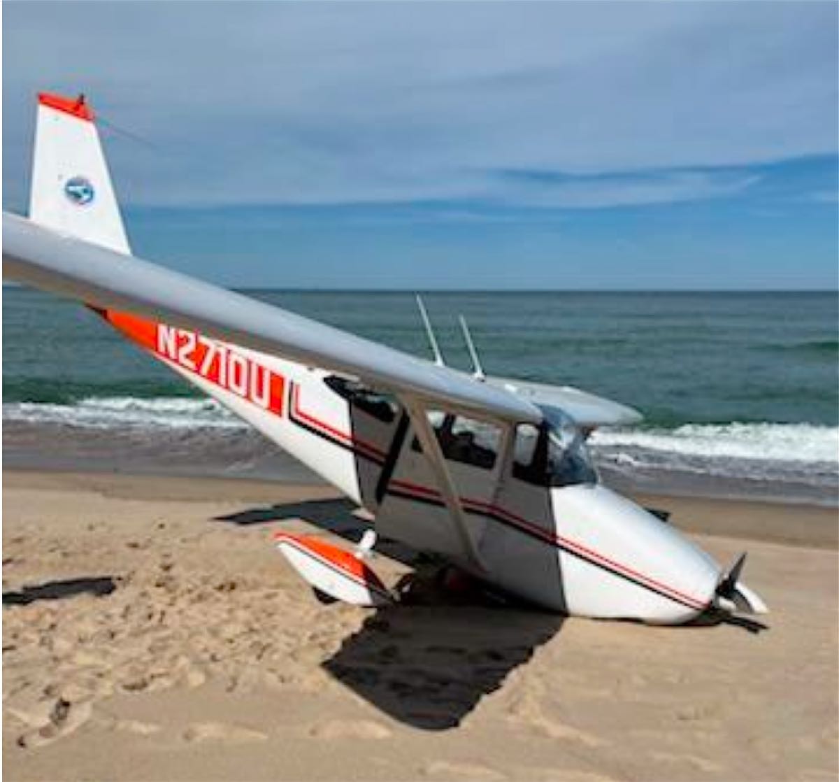 Right Side View of the Airplane at the Accident Site.